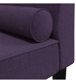 Chaise longue avec traversin violet tissu