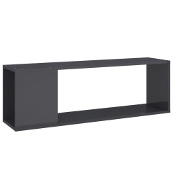 Meuble TV Gris brillant 100x24x32 cm Aggloméré