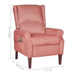 Fauteuil de massage inclinable Rose Velours