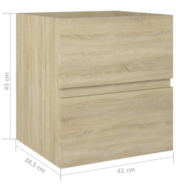 Armoire d'évier Chêne sonoma 41x38,5x45 cm Aggloméré