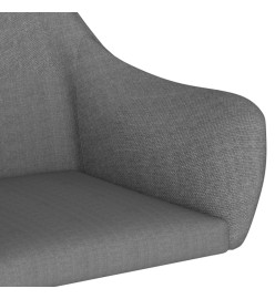 Chaise pivotante de salle à manger Gris foncé Tissu