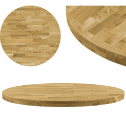 Dessus de table Bois de chêne massif Rond 44 mm 600 mm