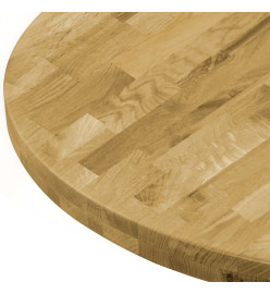 Dessus de table Bois de chêne massif Rond 44 mm 600 mm