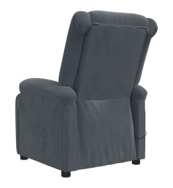 Fauteuil de massage Gris foncé velours