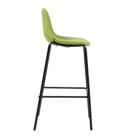 Chaises de bar lot de 4 vert tissu