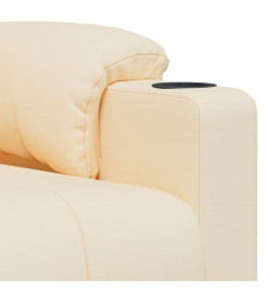 Fauteuil inclinable Crème Tissu