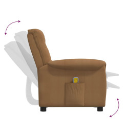 Fauteuil de massage Taupe Tissu microfibre