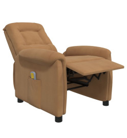 Fauteuil de massage Taupe Tissu microfibre