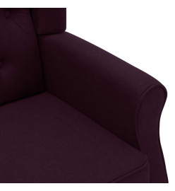 Fauteuil avec repose-pied Violet Tissu