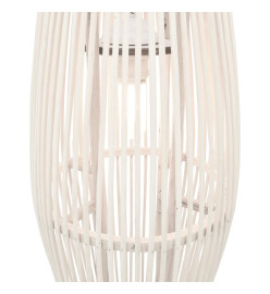 Lampe suspendue Blanc Osier 40 W 27x68 cm Ovale E27