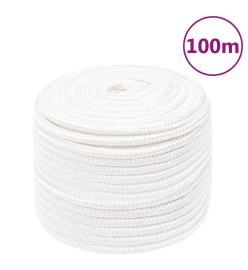 Corde de bateau Blanc complet 14 mm 100 m Polypropylène