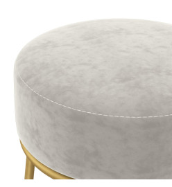 Tabouret rond Gris clair Velours