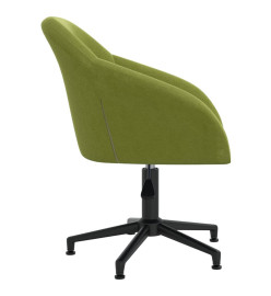 Chaise pivotante de salle à manger Vert clair Velours