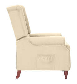 Fauteuil inclinable Crème Tissu