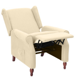 Fauteuil inclinable Crème Tissu