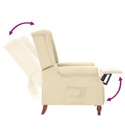 Fauteuil inclinable Crème Tissu