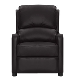 Fauteuil de massage Noir Similicuir brillant