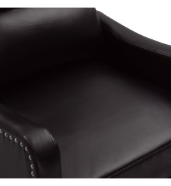 Fauteuil de massage Noir Similicuir brillant