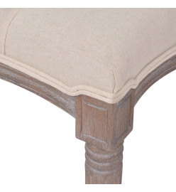 Banc Lin Bois massif 150 x 40 x 48 cm Blanc crème