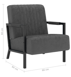 Fauteuil Gris foncé Velours