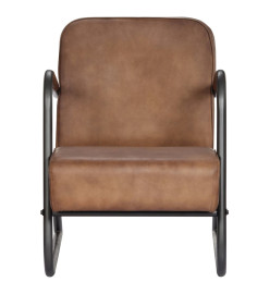 Fauteuil de repos Marron Cuir véritable