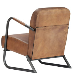 Fauteuil de repos Marron Cuir véritable