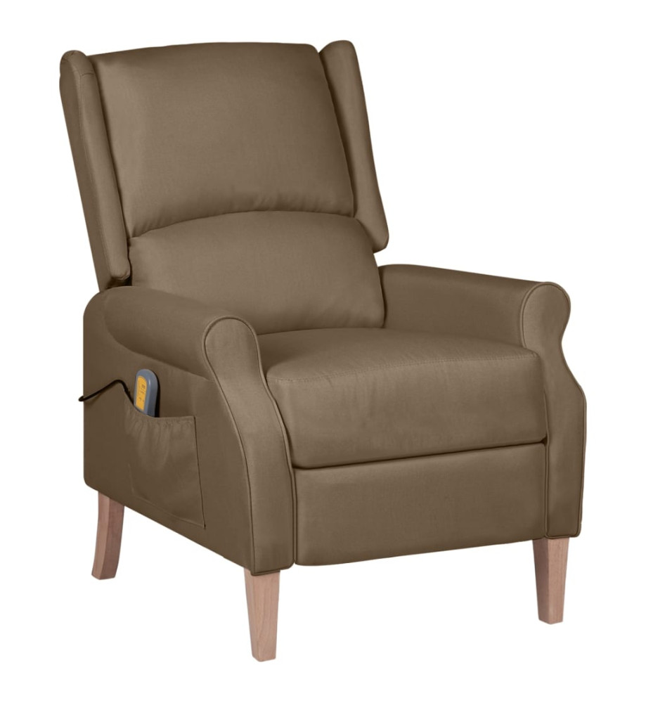 Fauteuil de massage inclinable Taupe Tissu