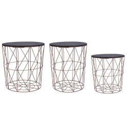 Table basse 3 pcs Cuivre