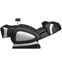 Fauteuil de massage avec écran Noir Similicuir