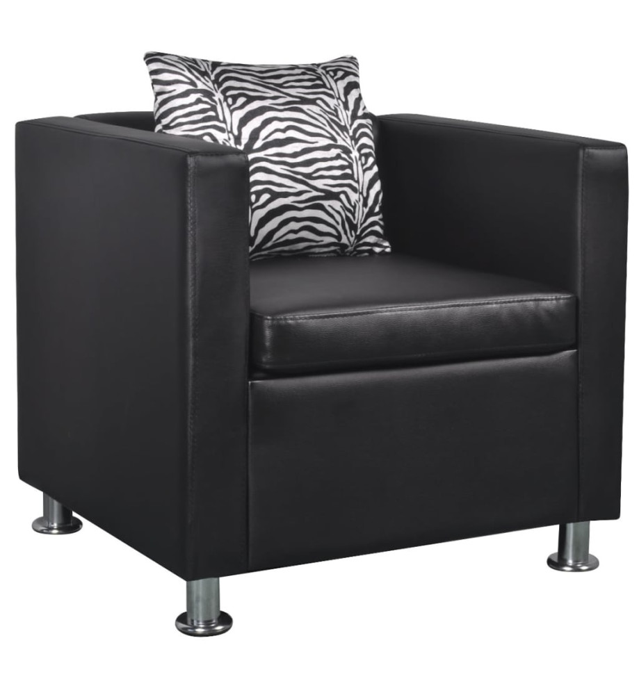 Fauteuil Noir Similicuir