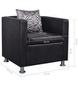 Fauteuil Noir Similicuir