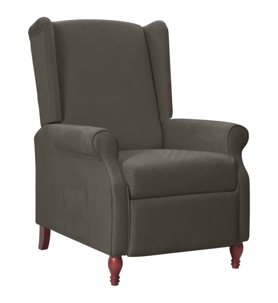 Fauteuil inclinable Gris foncé Tissu microfibre