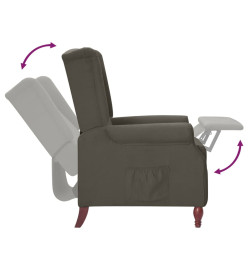 Fauteuil inclinable Gris foncé Tissu microfibre