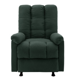 Fauteuil de massage inclinable Vert foncé Tissu