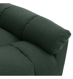 Fauteuil de massage inclinable Vert foncé Tissu