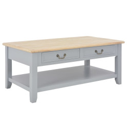 Table basse Gris 100x50x41,5 cm Bois de Paulownia solide