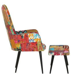 Fauteuil avec repose-pieds Multicolore Toile patchwork