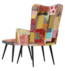 Fauteuil avec repose-pieds Multicolore Toile patchwork