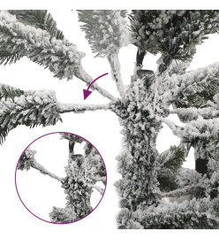 Sapin de Noël artificiel à charnières avec neige floquée 150 cm