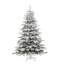 Sapin de Noël artificiel à charnières avec neige floquée 210 cm