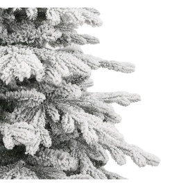 Sapin de Noël artificiel à charnières avec neige floquée 210 cm