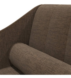 Chaise longue avec traversin marron tissu