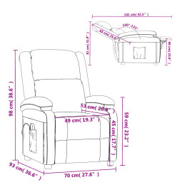 Fauteuil de massage Bleu Velours