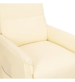 Fauteuil inclinable Crème Similicuir