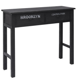 Table console Noir 90 x 30 x 77 cm Bois