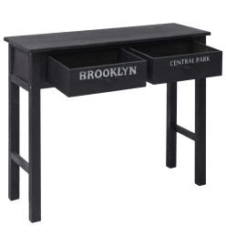 Table console Noir 90 x 30 x 77 cm Bois