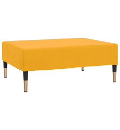 Repose-pied Jaune 78x56x32 cm Velours