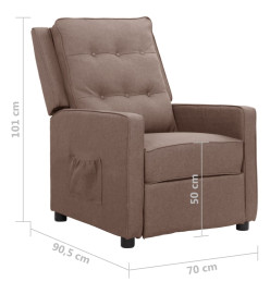 Fauteuil inclinable Taupe Tissu