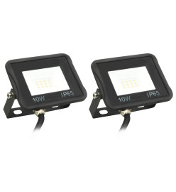 Projecteurs à LED 2 pcs 10 W Blanc chaud