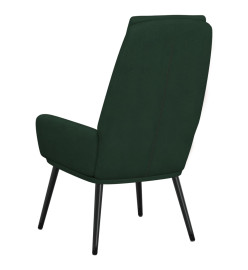 Chaise de relaxation Vert foncé Tissu